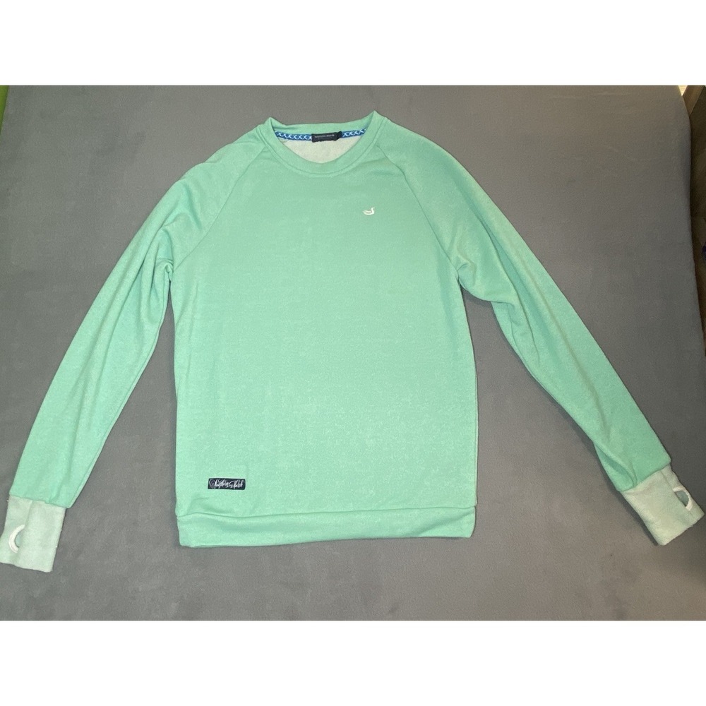 Southern Marsh Asheville Terry Pullover Sweater Green Women's XS Worn In